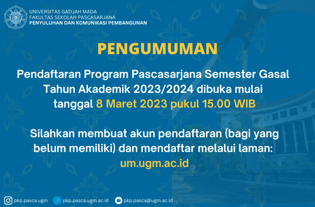 Penerimaan Mahasiswa Baru Program Pascasarjana Semester Gasal Tahun ...